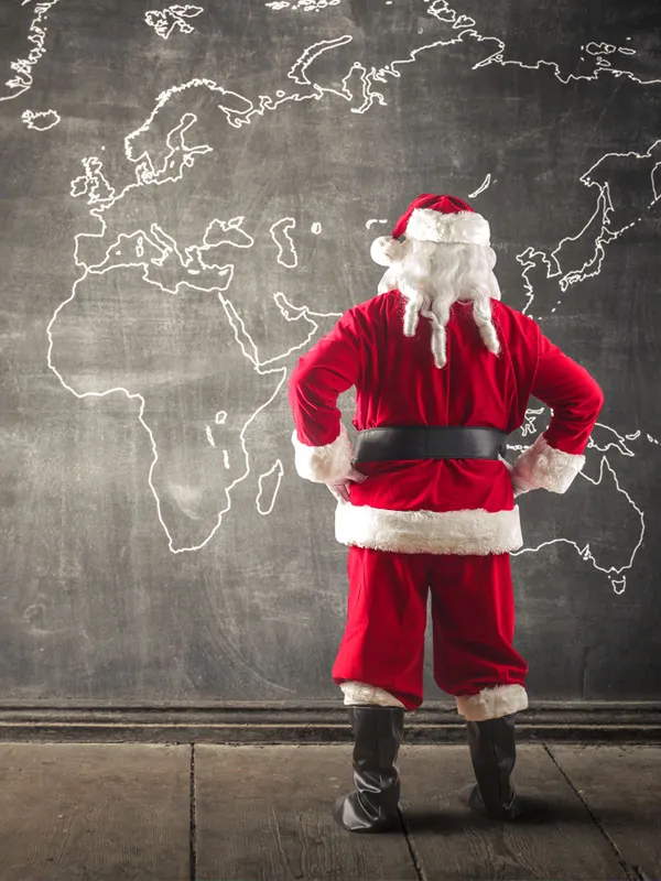 Globe Runner SantaCard