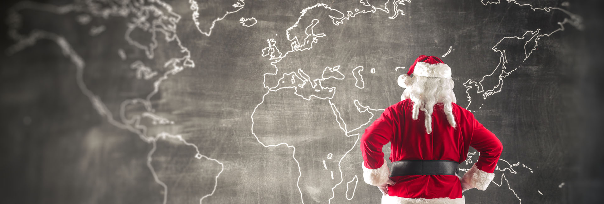 Globe Runner Santa Header Banners