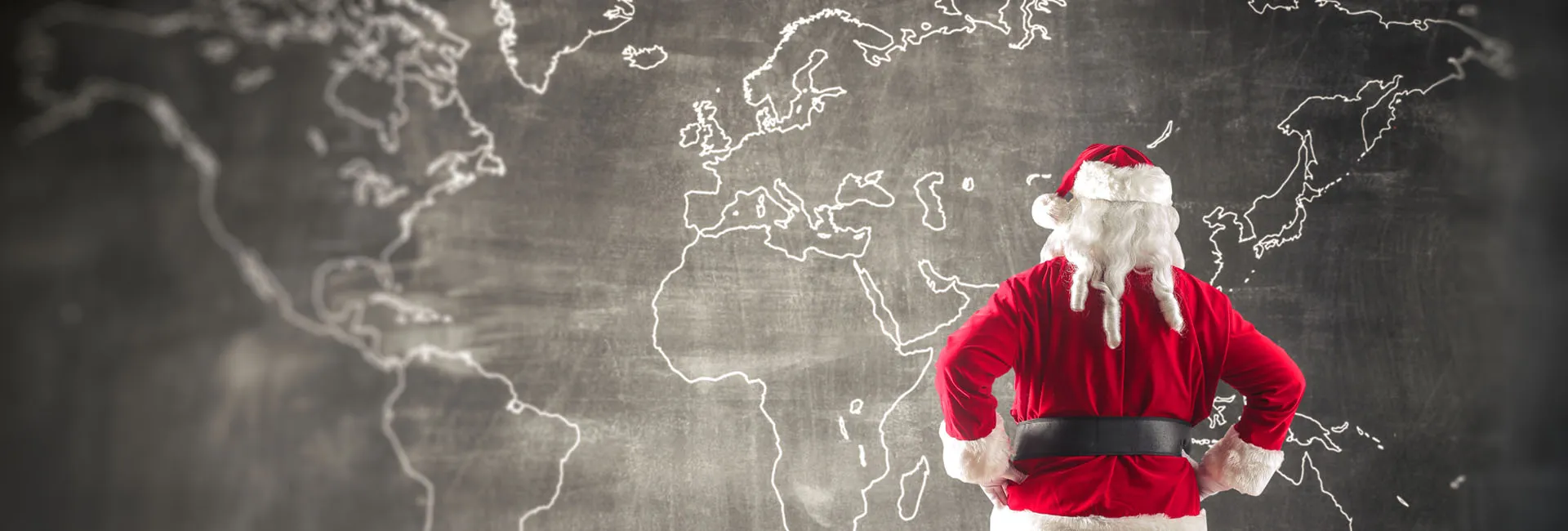 Globe Runner Santa Header Banners