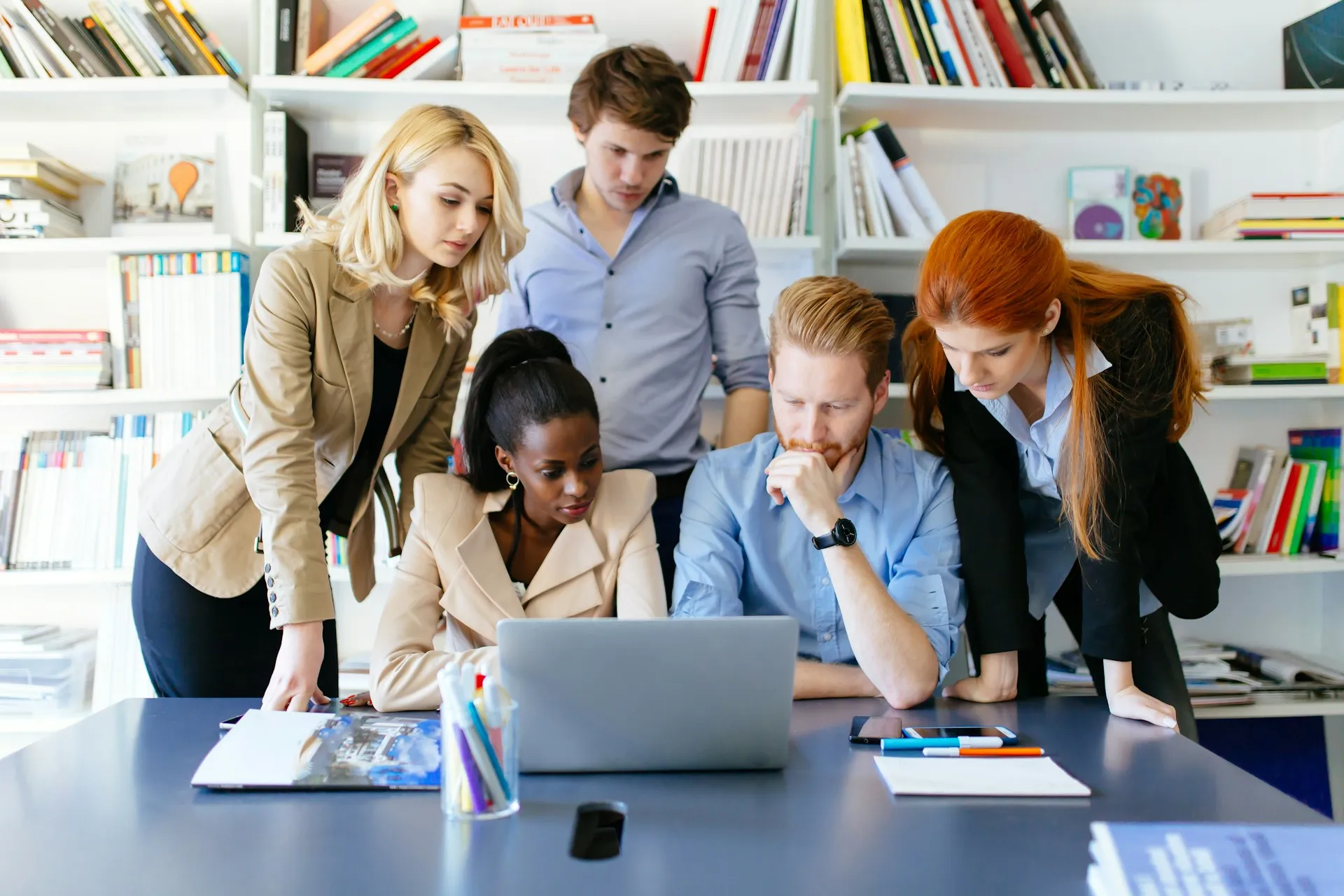 employees at work